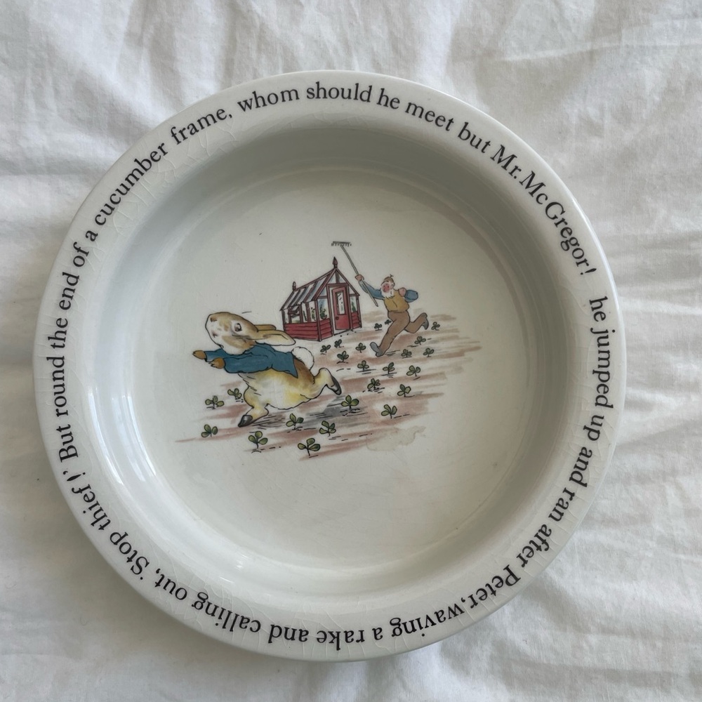 Wedgewood England Peter Rabbit Stop Thief Bowl